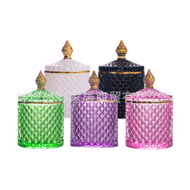 Stained Glass Storage Jar with - Candle Supplies Glass Jars 리뷰 및 가격