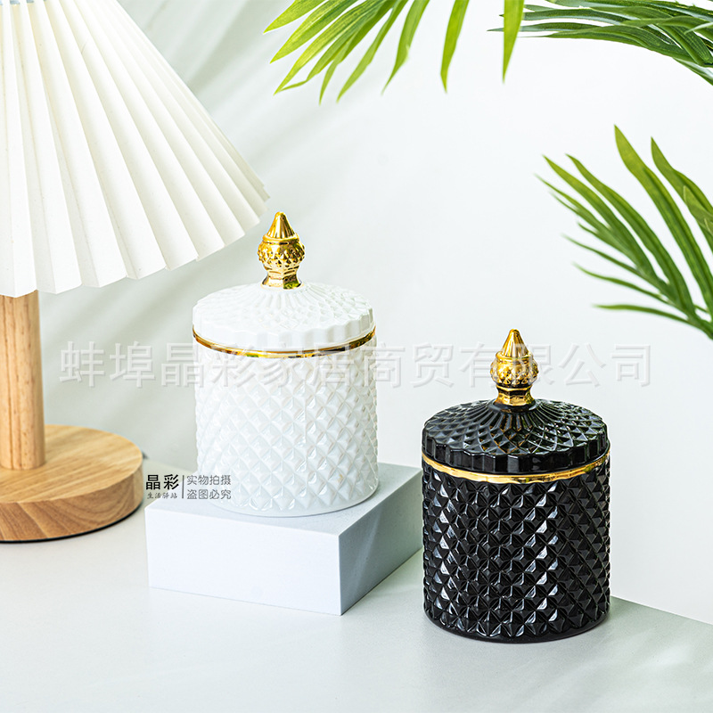 Stained Glass Storage Jar with - Candle Supplies Glass Jars 리뷰 및 가격