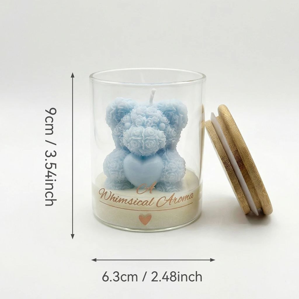 Rose Bear Candle Soy Wax Glass - Candle Supplies Glass Jars 리뷰 및 가격