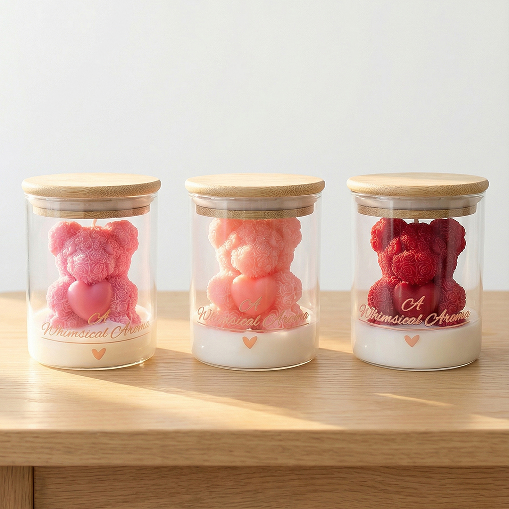 Rose Bear Candle Soy Wax Glass - Candle Supplies Glass Jars 리뷰 및 가격