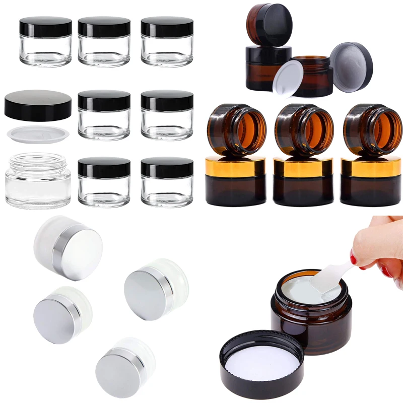 5Pcs 5g-100g Mini Amber Round  - Candle Supplies Glass Jars 리뷰 및 가격