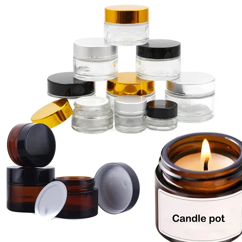5Pcs 5g-100g Mini Amber Round  - Candle Supplies Glass Jars 리뷰 및 가격