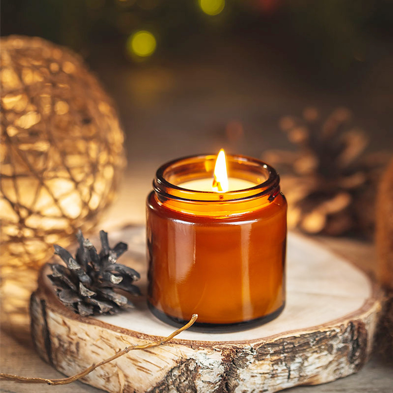Glass Candle Jars, 4oz Amber R - Candle Supplies Glass Jars 리뷰 및 가격