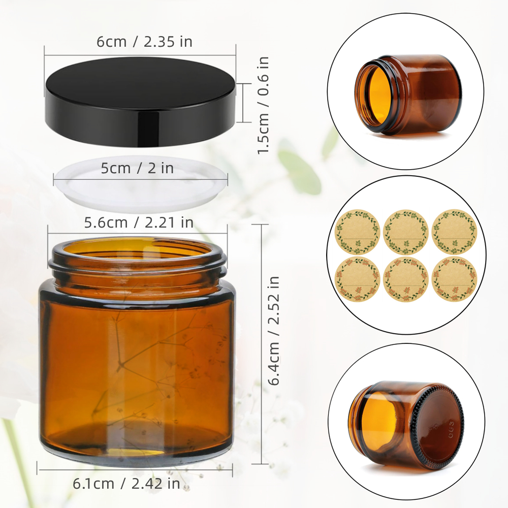 Glass Candle Jars, 4oz Amber R - Candle Supplies Glass Jars 리뷰 및 가격