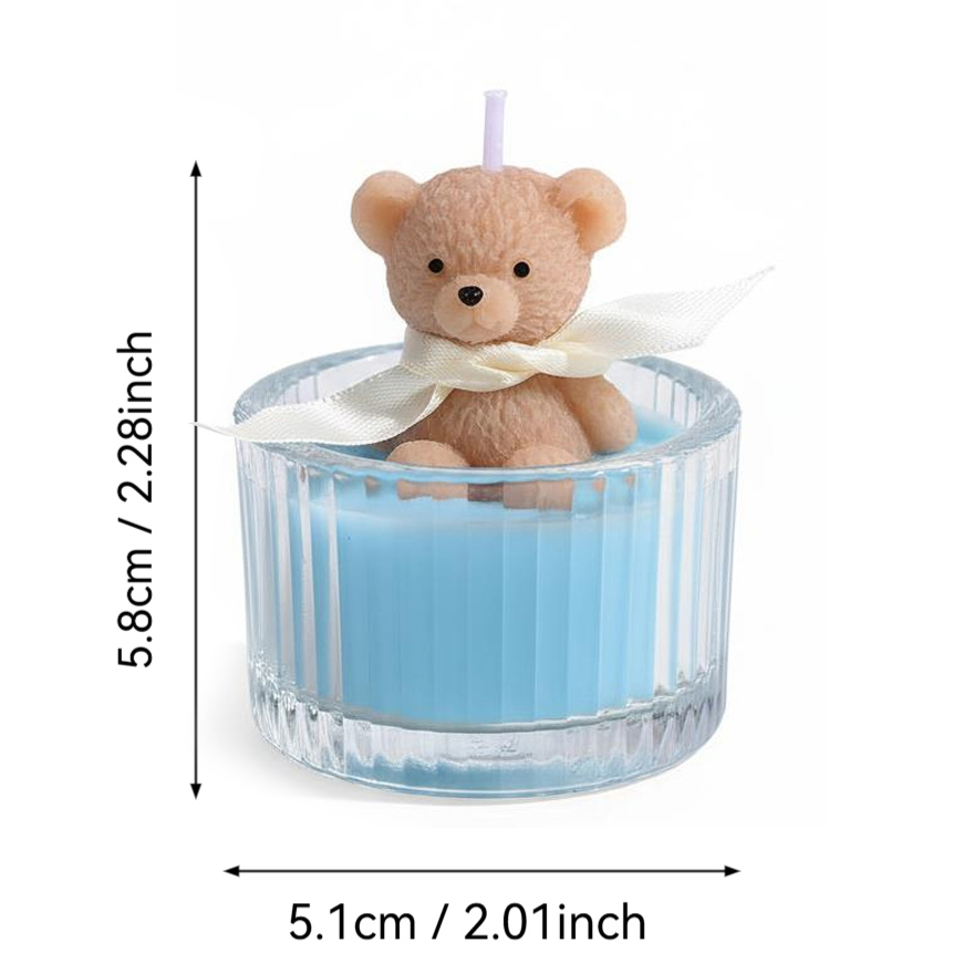 Scented Luxury Teddy Bear Soy  - Candle Supplies Glass Jars 리뷰 및 가격