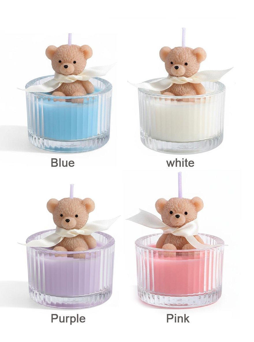 Scented Luxury Teddy Bear Soy  - Candle Supplies Glass Jars 리뷰 및 가격