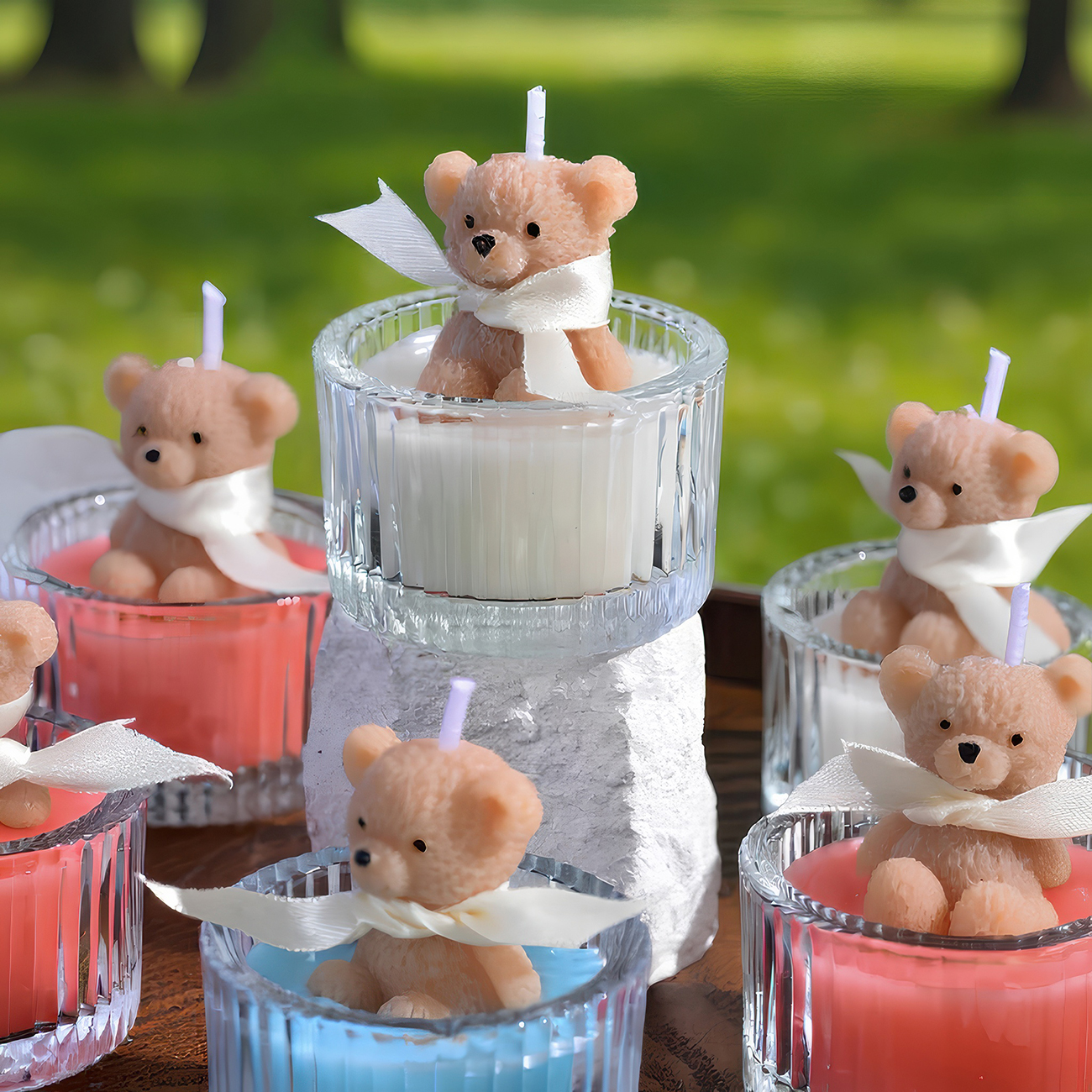 Scented Luxury Teddy Bear Soy  - Candle Supplies Glass Jars 리뷰 및 가격