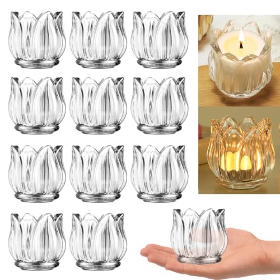 Pcs Votive Candle Holders Thic - Candle Supplies Glass Jars 리뷰 및 가격