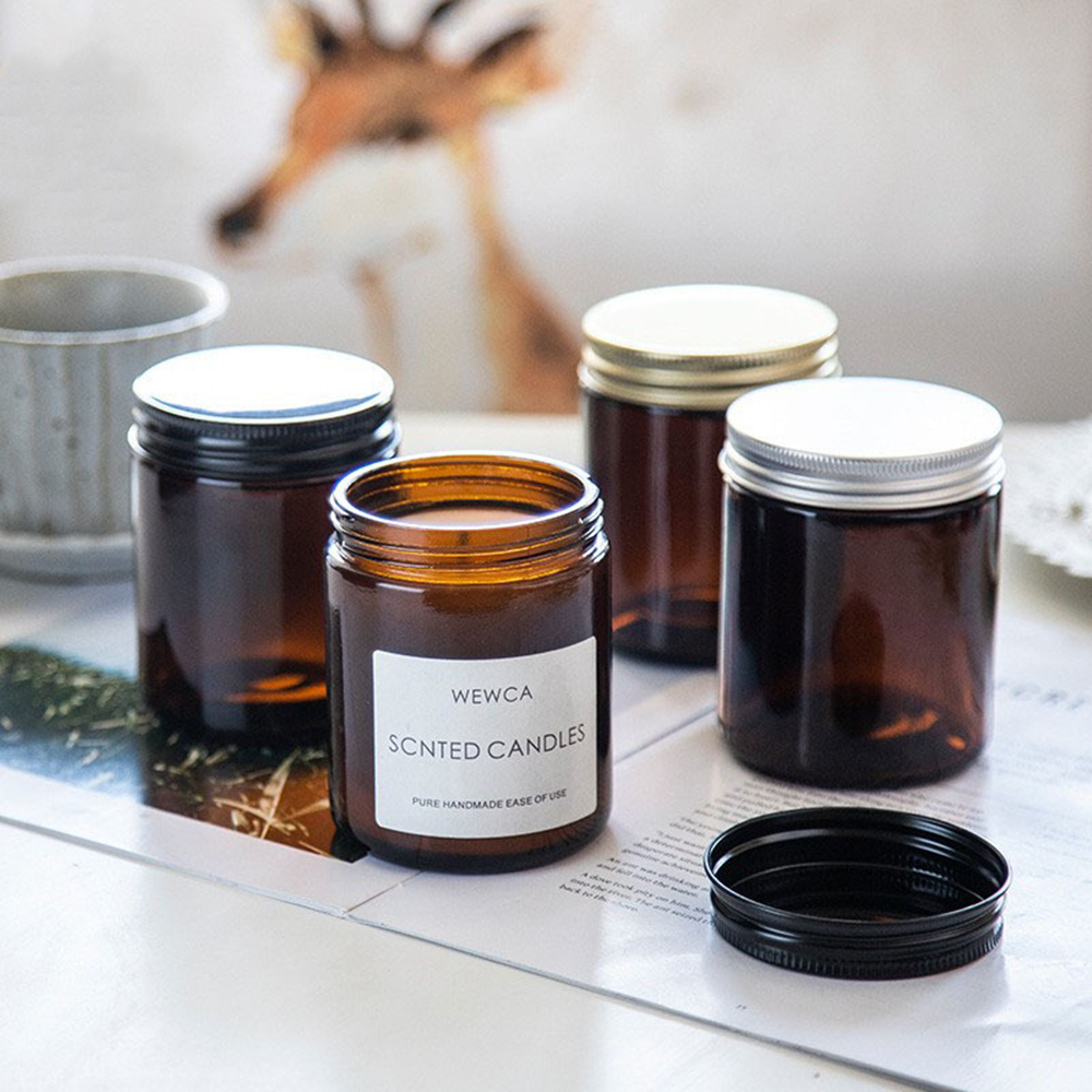 Empty Candle Jars, 8oz Amber G - Candle Supplies Glass Jars 리뷰 및 가격