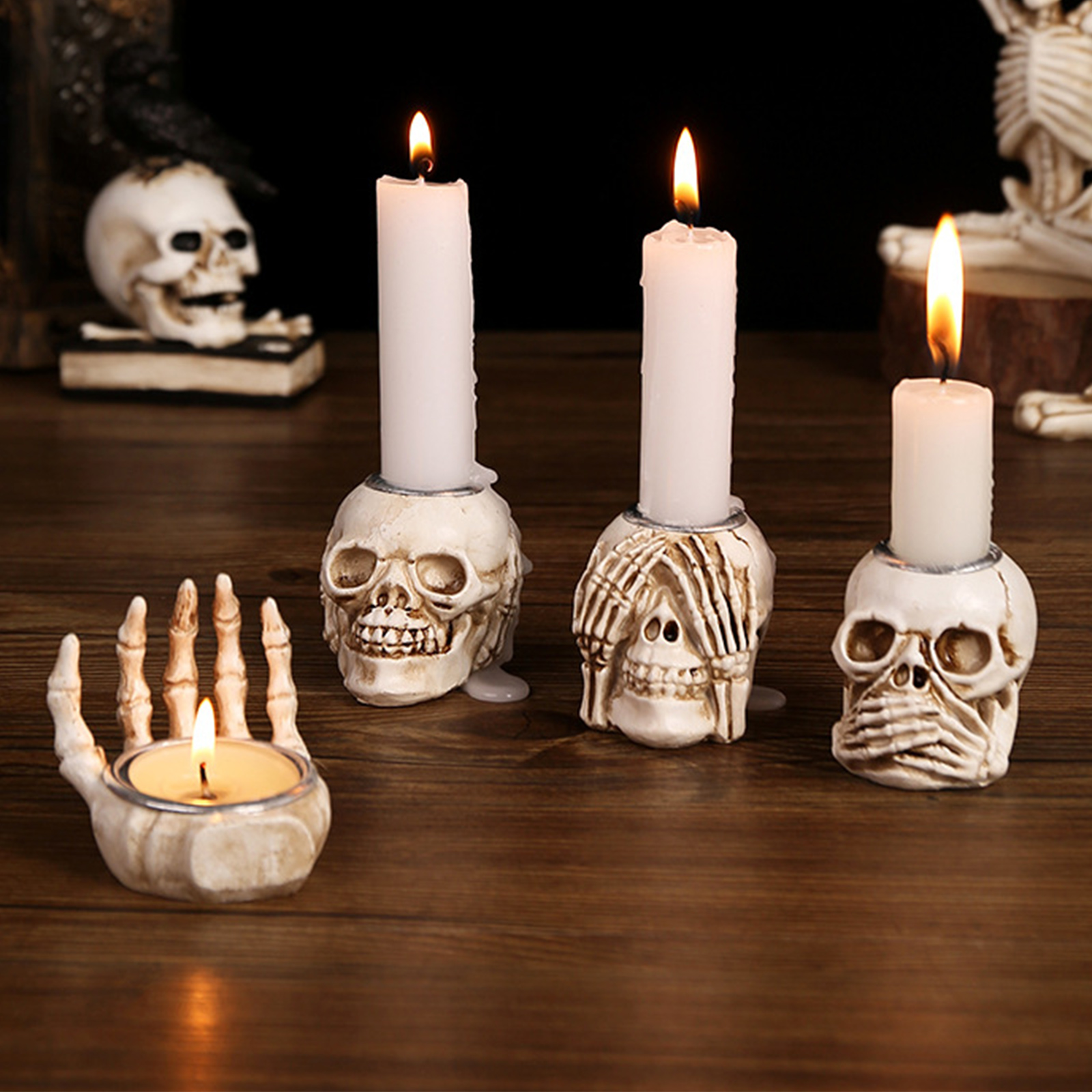 Halloween Skull Candle Holder  - Candle Supplies Europe 리뷰 및 가격