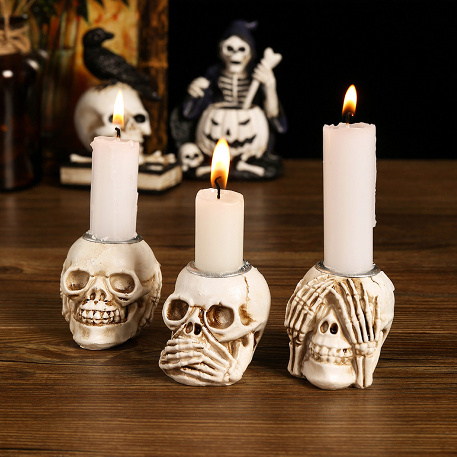 Halloween Skull Candle Holder  - Candle Supplies Europe 리뷰 및 가격