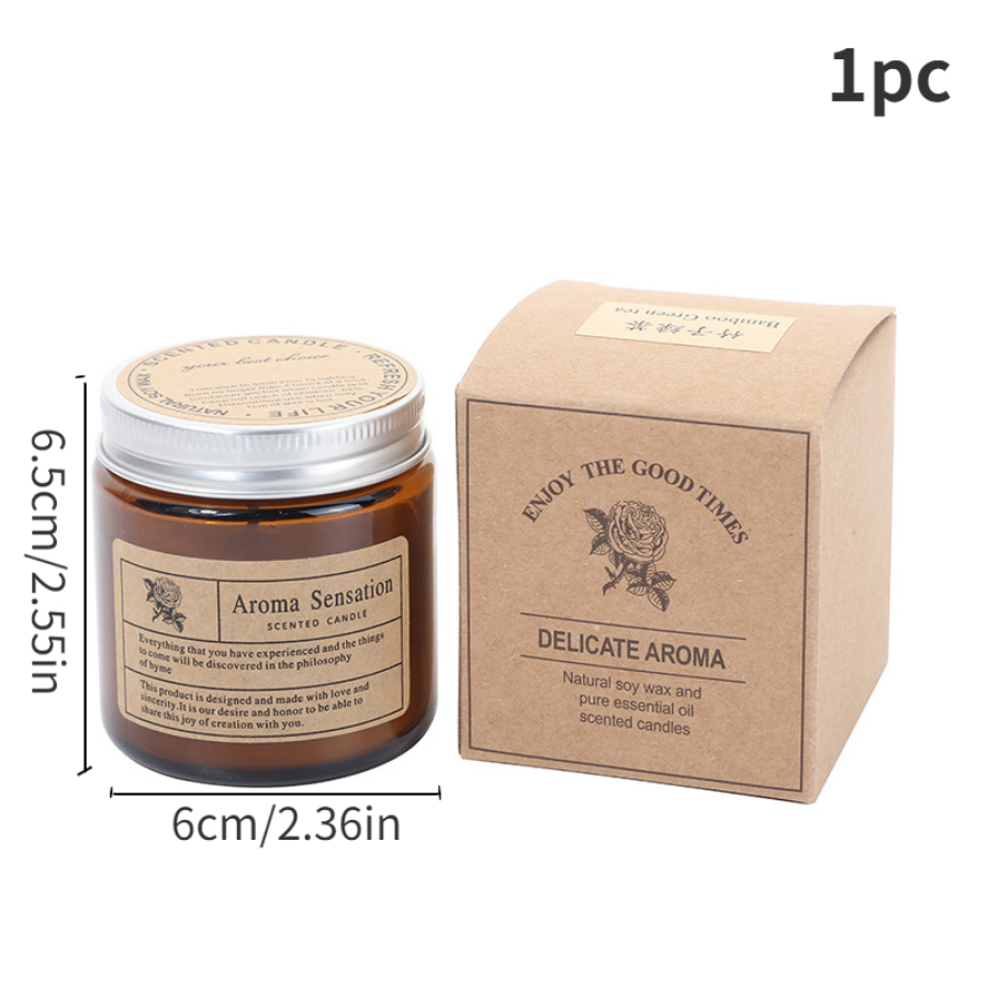 1pc Brown Glass Cup Aromathera - Candle Supplies Glass Jars 리뷰 및 가격