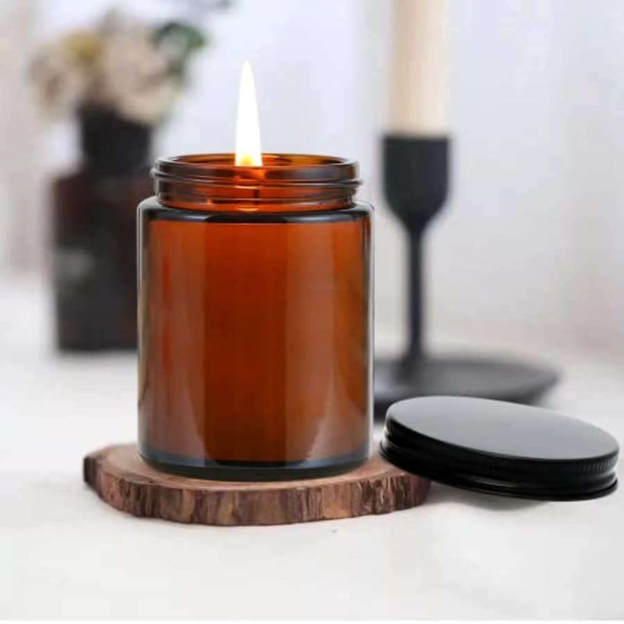 8oz Amber Candle Jars Set of 3 - Candle Supplies Glass Jars 리뷰 및 가격