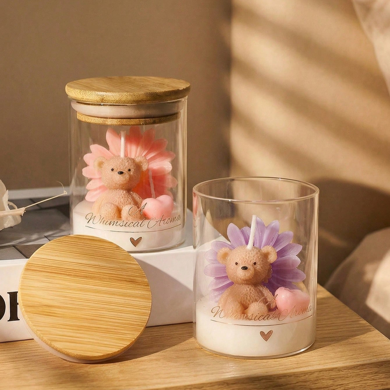 Teddy Bear Flower Candle in Gl - Candle Supplies Glass Jars 리뷰 및 가격