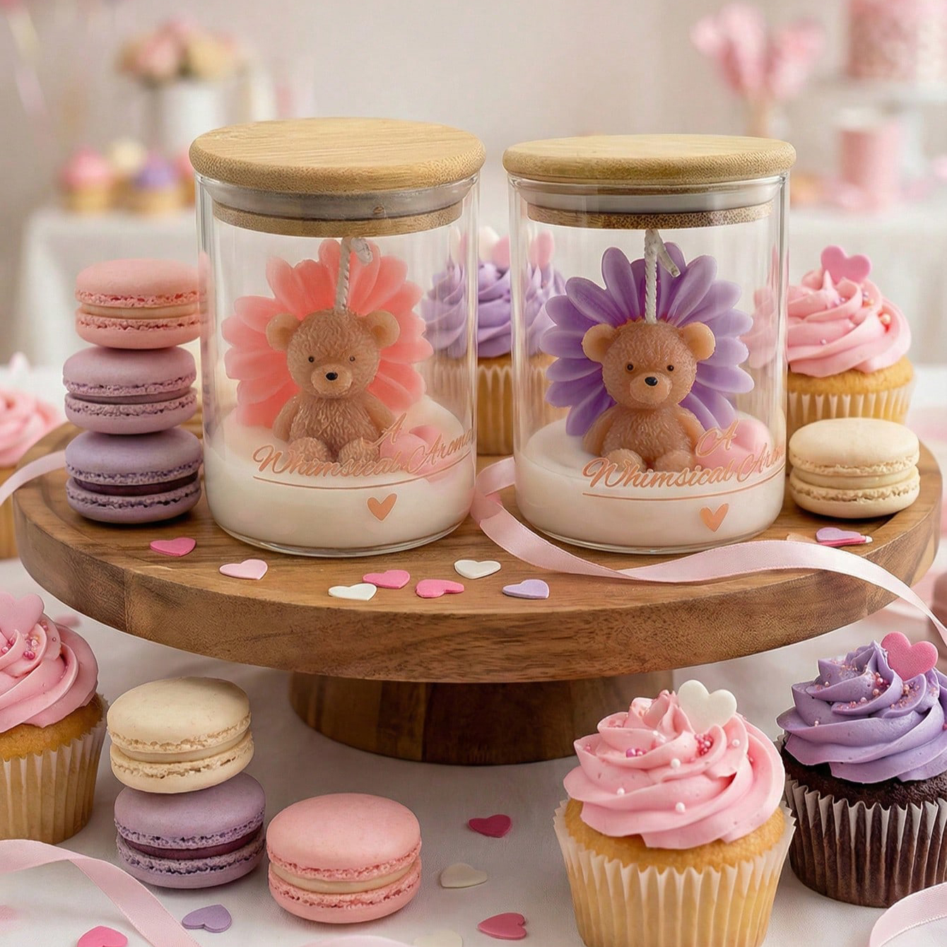 Teddy Bear Flower Candle in Gl - Candle Supplies Glass Jars 리뷰 및 가격
